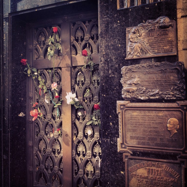 Evita Peron's humble tomb compared to the others 