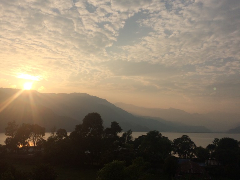 Sunset view from Or2k, our favorite restaurant with an amazing food selection